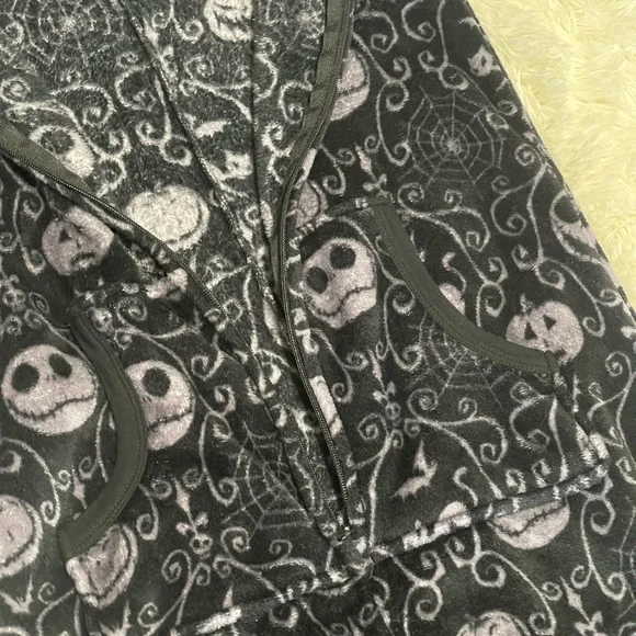 Disney Nightmare Before Christmas one piece pajama with hood. - Picture 3 of 6